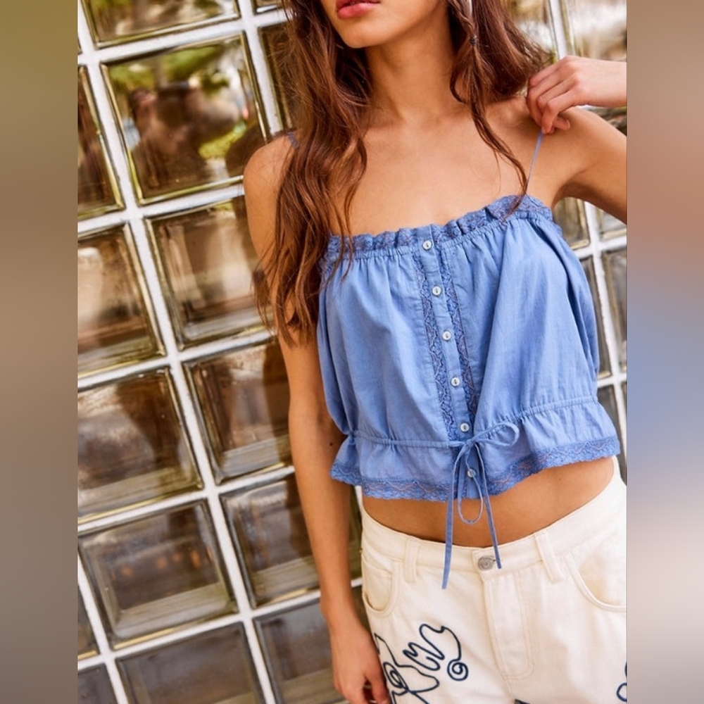 NEW FREE PEOPLE | $78 Detachable Strap Wistful Top - Picture 2 of 6
